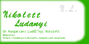 nikolett ludanyi business card